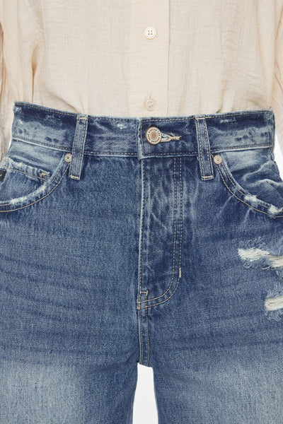 Kan Can Ultra High-Rise Distressed 90s Flare