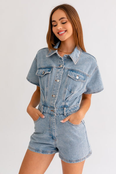 Danielle Denim Romper
