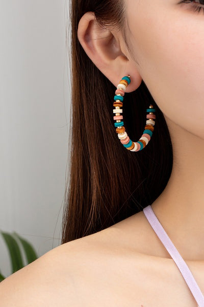 Beaded Hoop Earrings