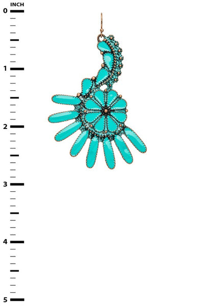 Turquoise Western Style Earrings