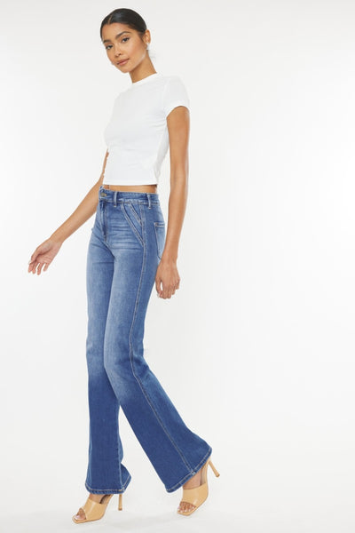 Kan Can Ultra High Waist Flare Jeans