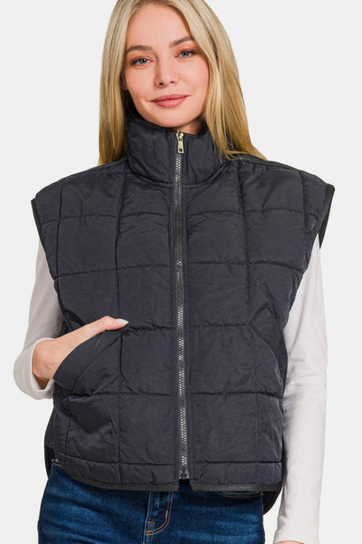 Janice Cropped Puffer Vest