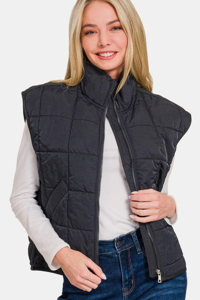 Janice Cropped Puffer Vest