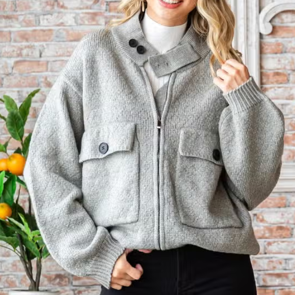 Claire Zip Up Sweater