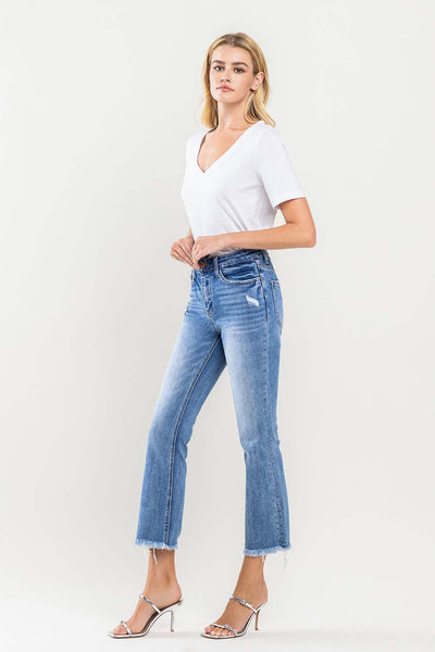 Vervet High Rise Cropped Flare Jeans
