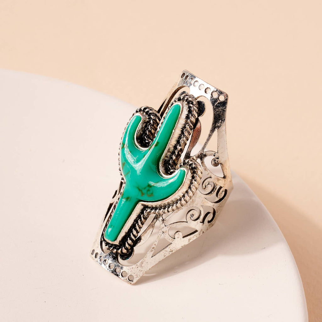 Turquoise cactus ring hotsell
