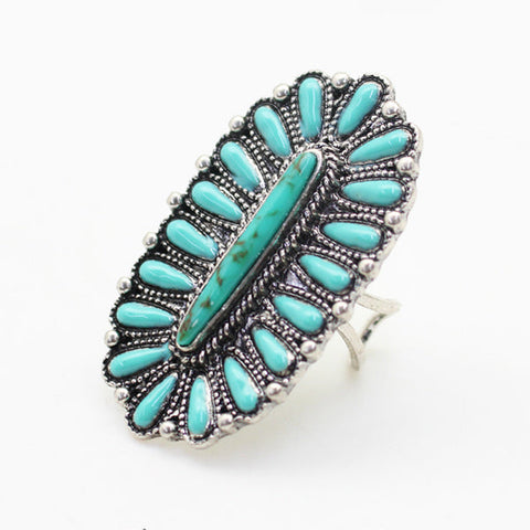 Oval Cluster Cuff Ring - Prairie Rose Boutique