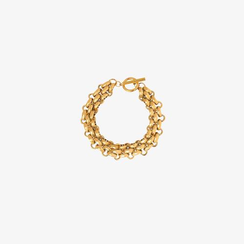 Gold-Plated Toggle Clasp Bracelet