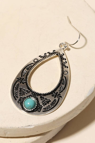 Teardrop Turquoise Earrings